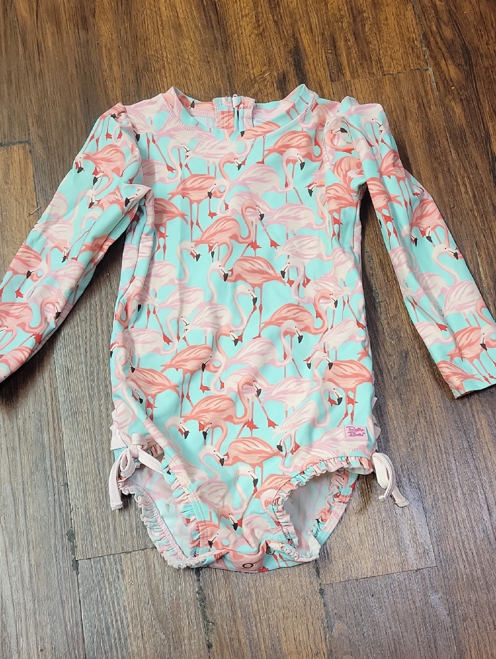 Ruffle Bottom Swimsuit Flamingos Size 12moths